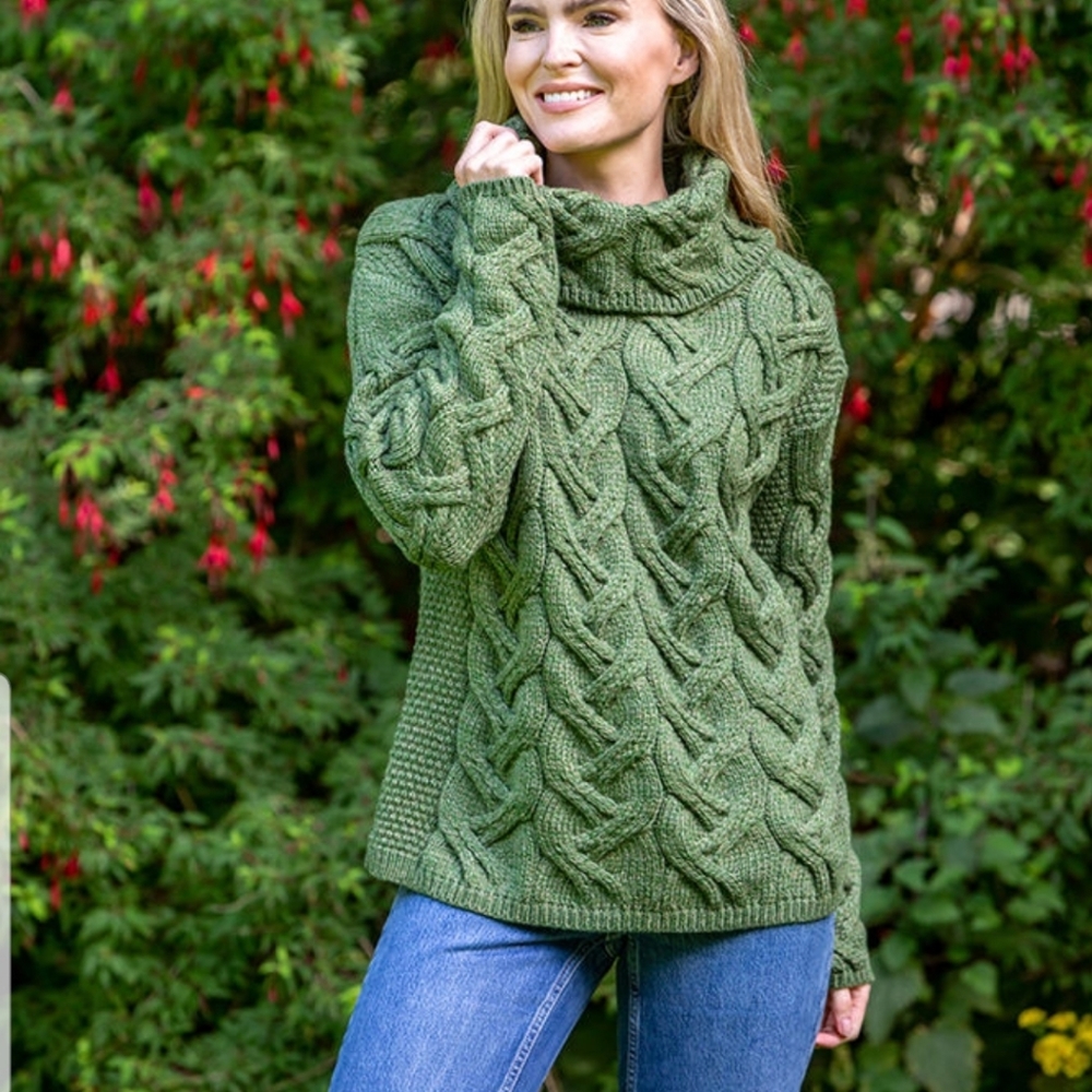 Cowl Neck Women’s Wool Sweater
